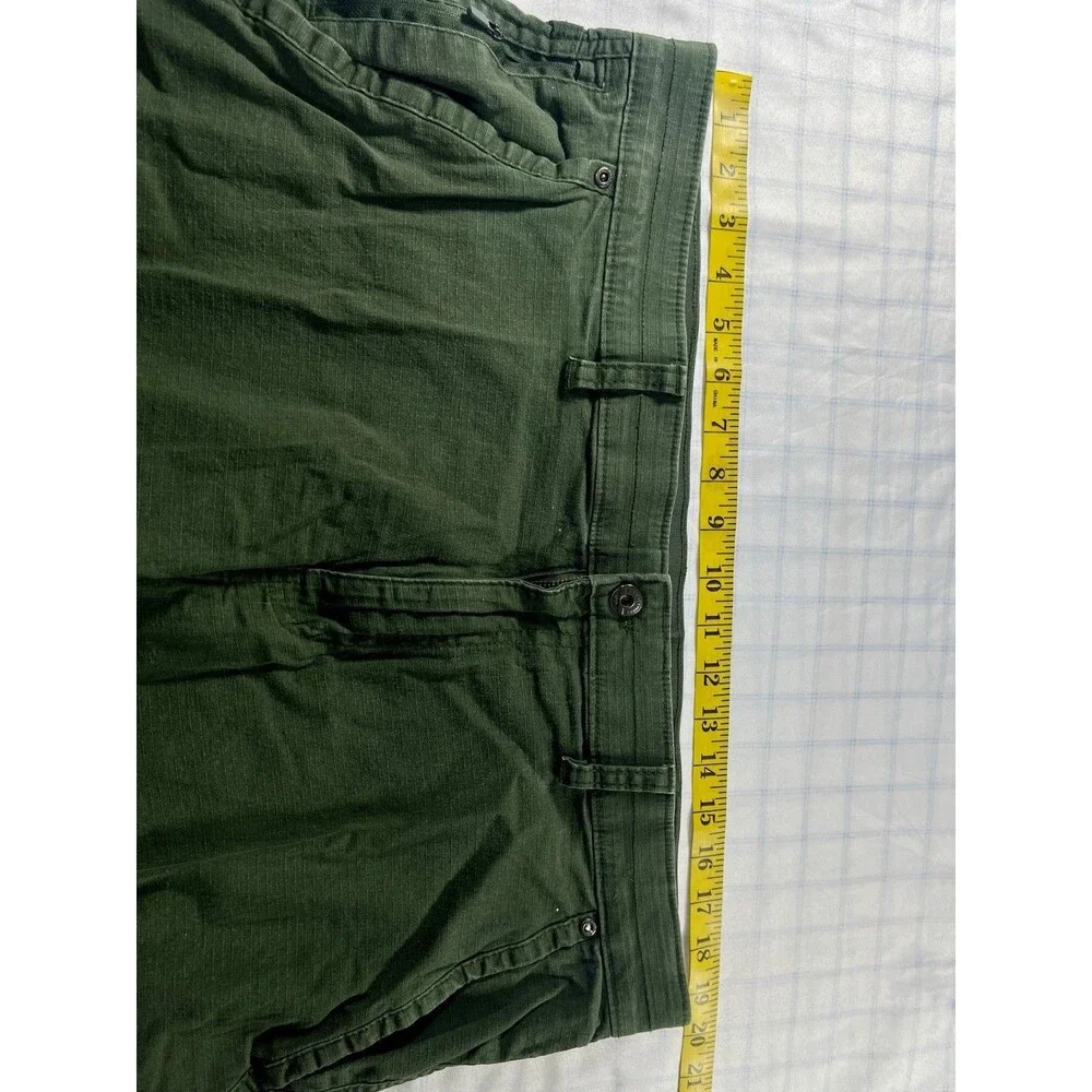 Weatherproof Men's Cargo Shorts Size 38 Ivy Green Cotton Stretch Ripstop